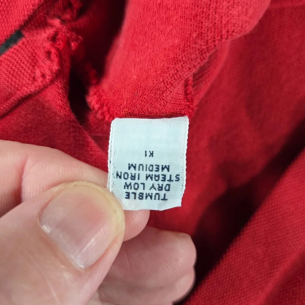 Polo Ralph Lauren Men's XL Red White Blue Cotton Polo Shirt Vintage